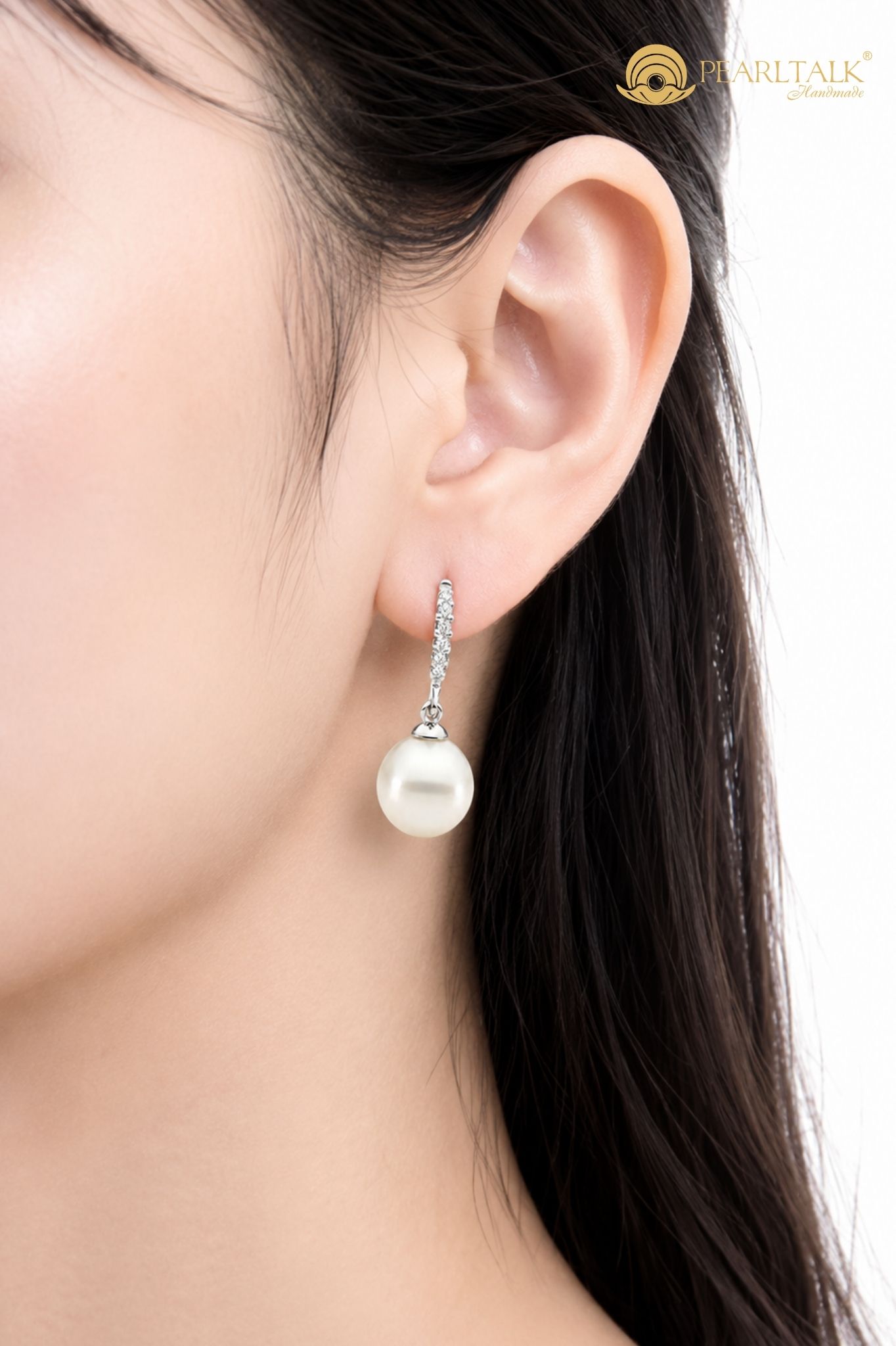 BÔNG TAI NGỌC TRAI NƯỚC NGỌT KIỂU GIỌT 9MM